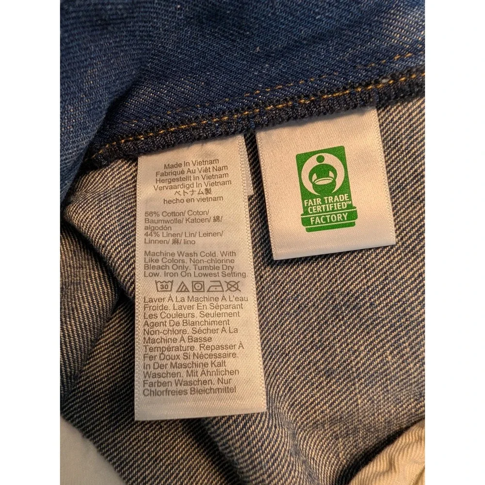J.Crew Classic Summer Weight Jeans Mens 36x30 Blue Cotton Linen NWT Orig $178